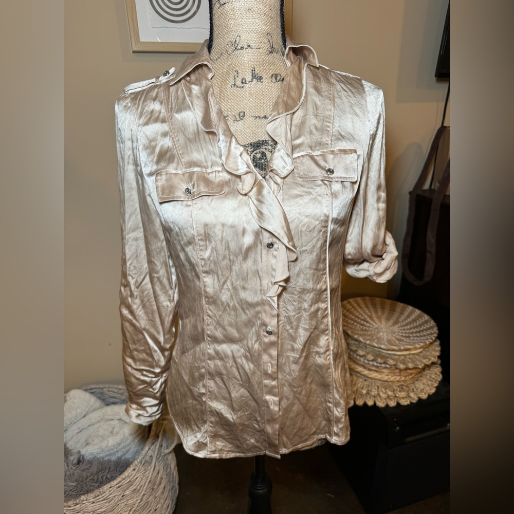 White House Black Market Silk Blouse